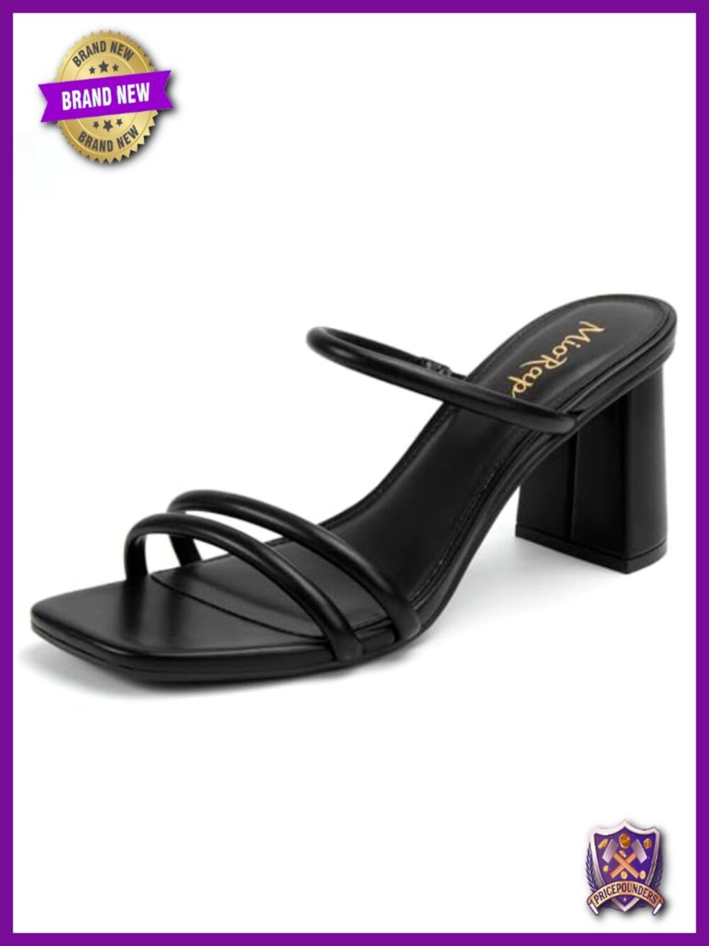 Strappy Chunky Block Heeled Sandals Square Toe Slip On Dressy
